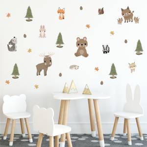 Wallstickers: Skovens dyr