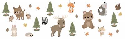 Wallstickers: Skovens dyr