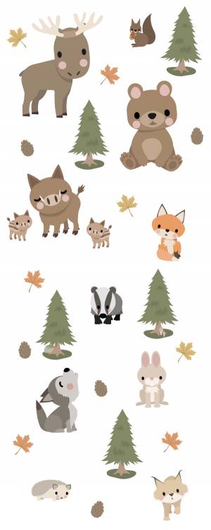 Wallstickers: Skovens dyr