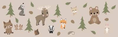 Wallstickers: Skovens dyr