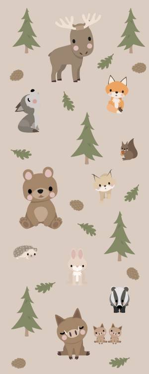 Wallstickers: Skovens dyr