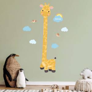 Højdemåler til børneværelset - giraf