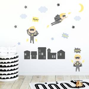 Superkids wallstikcers - sort