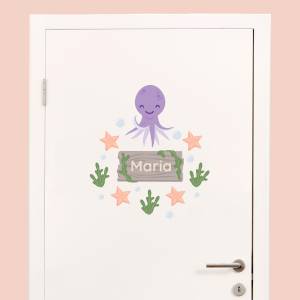 Dør-stickers med blæksprutte