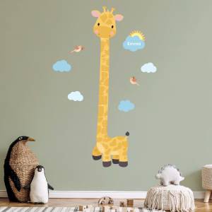Højdemåler til børneværelset - giraf