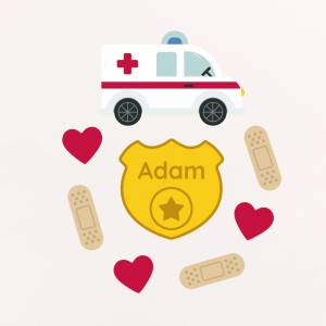 Dør-stickers med ambulance