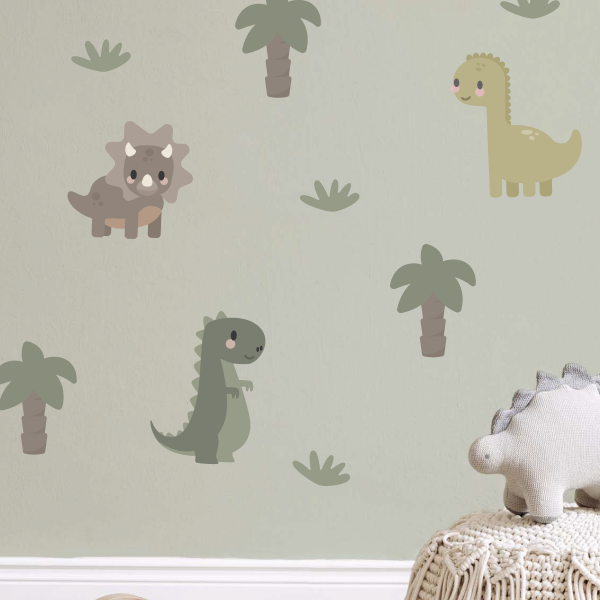 Wallstickers med dinosaurer