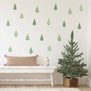 Wallstickers med juletræ