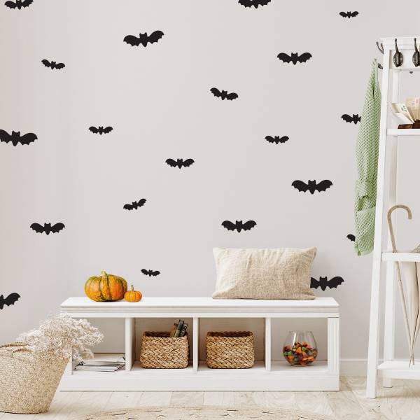 Flagermus vægdekoration, Halloween wallstickers