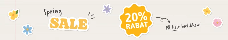 20% rabat på alt i webshoppen!