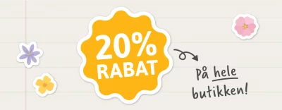 20% rabat på alt i webshoppen!