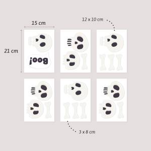 Kranie wallstickers i størrelser fra 8 x 3,5 cm til 10 x 12 cm
