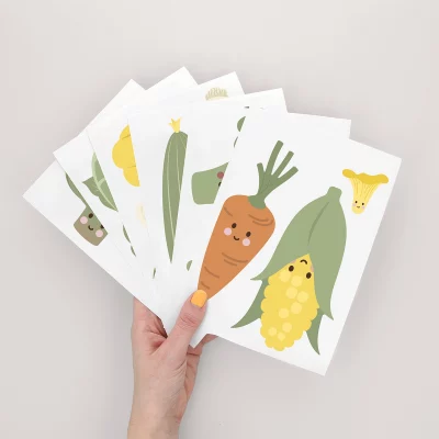 Vægdekoration med grøntsager